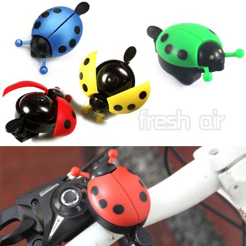 Bicycle-Bike-Cycling-Handlebar-Ladybug-Ladybird-Metal-Bell-Horn-Alarm-Ring-Sound