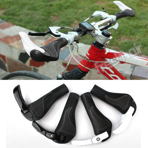Pair-Rubber-Mountain-MTB-BMX-Bike-Bicycle-Cycling-Lock-On-Handle-Bar-Grips-Ends