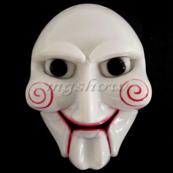 New Saw Puppet Masquerade Jigsaw Chainsaw Adult Men Costume Head Party