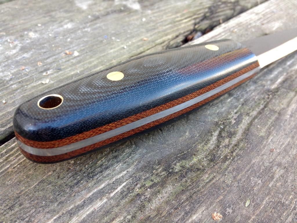 Deering Knives Puukko (standard) Black canvas micarta 1/8" brown