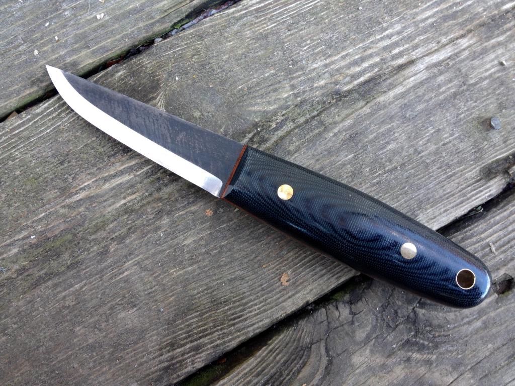 Deering Knives Puukko (standard) Black canvas micarta 1/8" brown