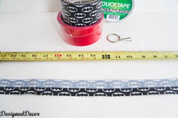 Folding the Duck tape into thirds